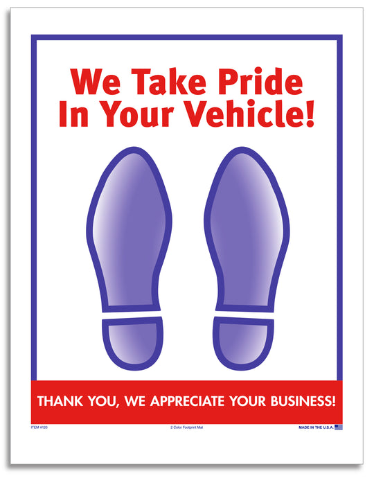 Paper Floor Mats - 2 Color Footprint Mat