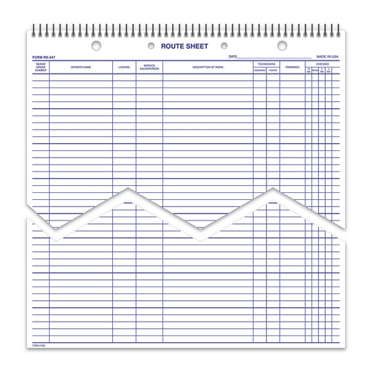 Route Sheets/Appointments - Form #RS-547-SB
