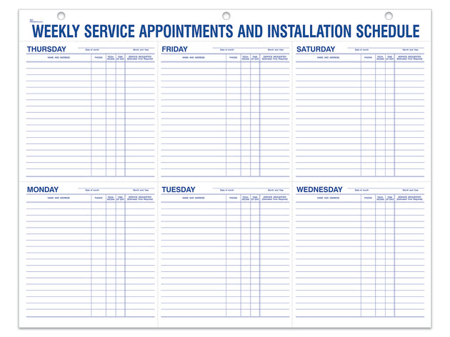 Route Sheets/Appointments - Form #9927