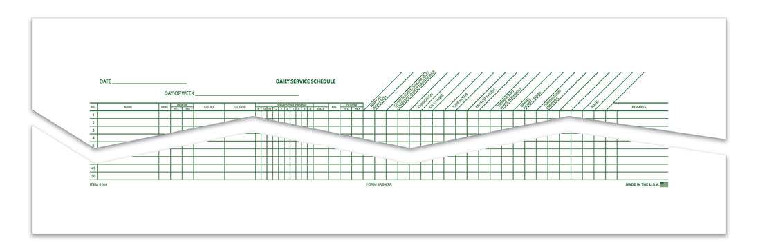 Route Sheets/Appointments - Form #RS67R