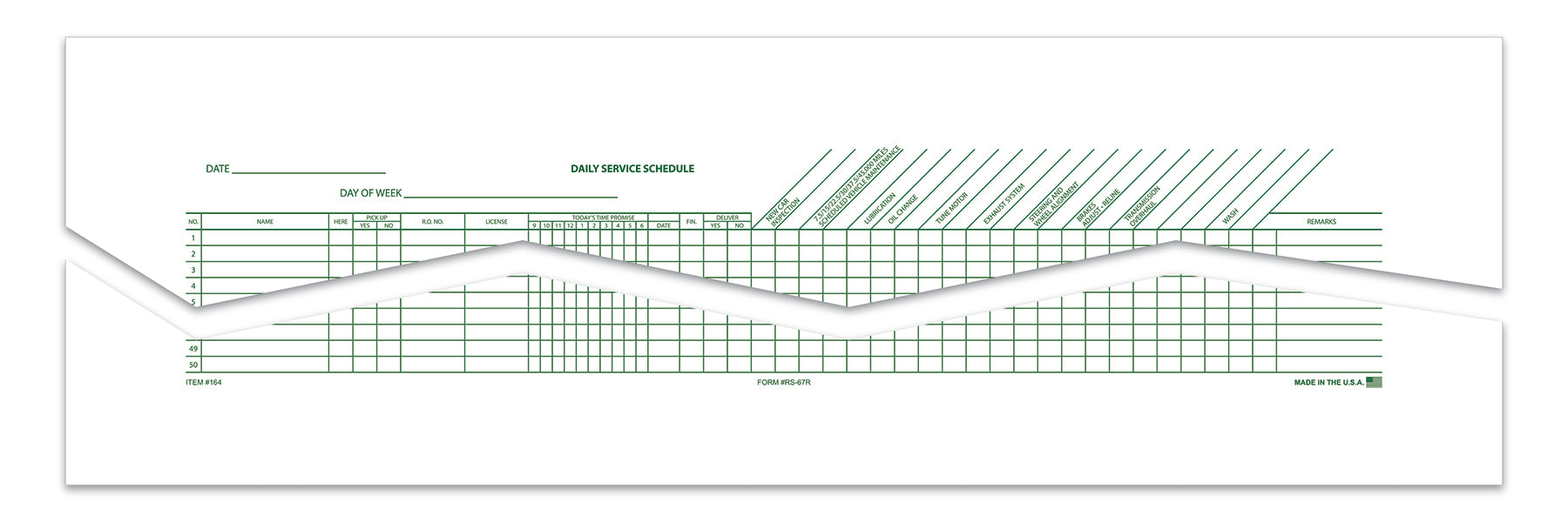 Route Sheets/Appointments - Form #RS67R