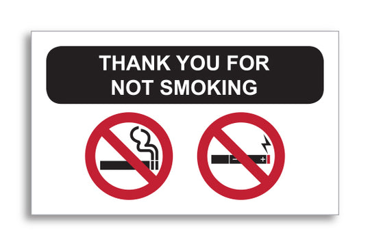 No Smoking Reminders - Static Cling