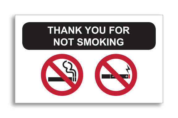 No Smoking Reminders - Static Cling