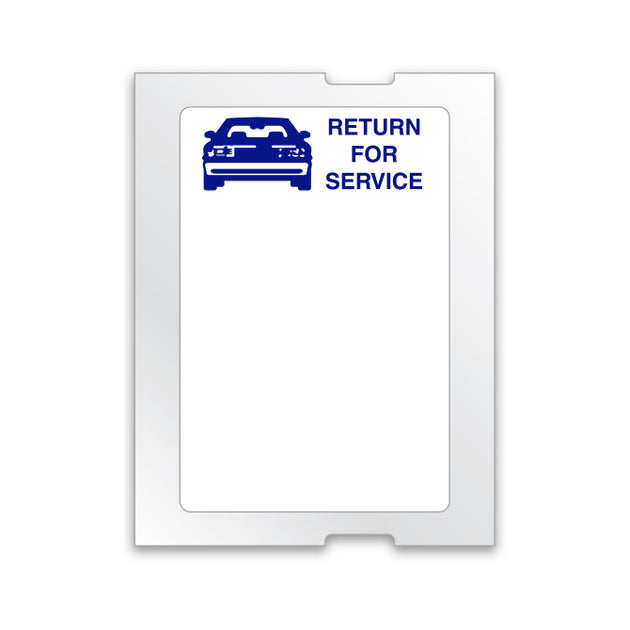 Static Cling Printing System Supplies - "Return for Service" Generic Roll Labels (Large)