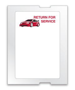 ROLL LABELS - RED - RETURN FOR SERVICE
