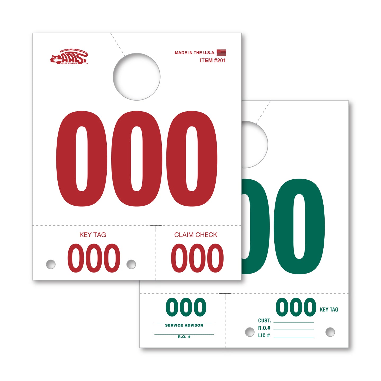 White Service Dispatch Numbers (000-9999)