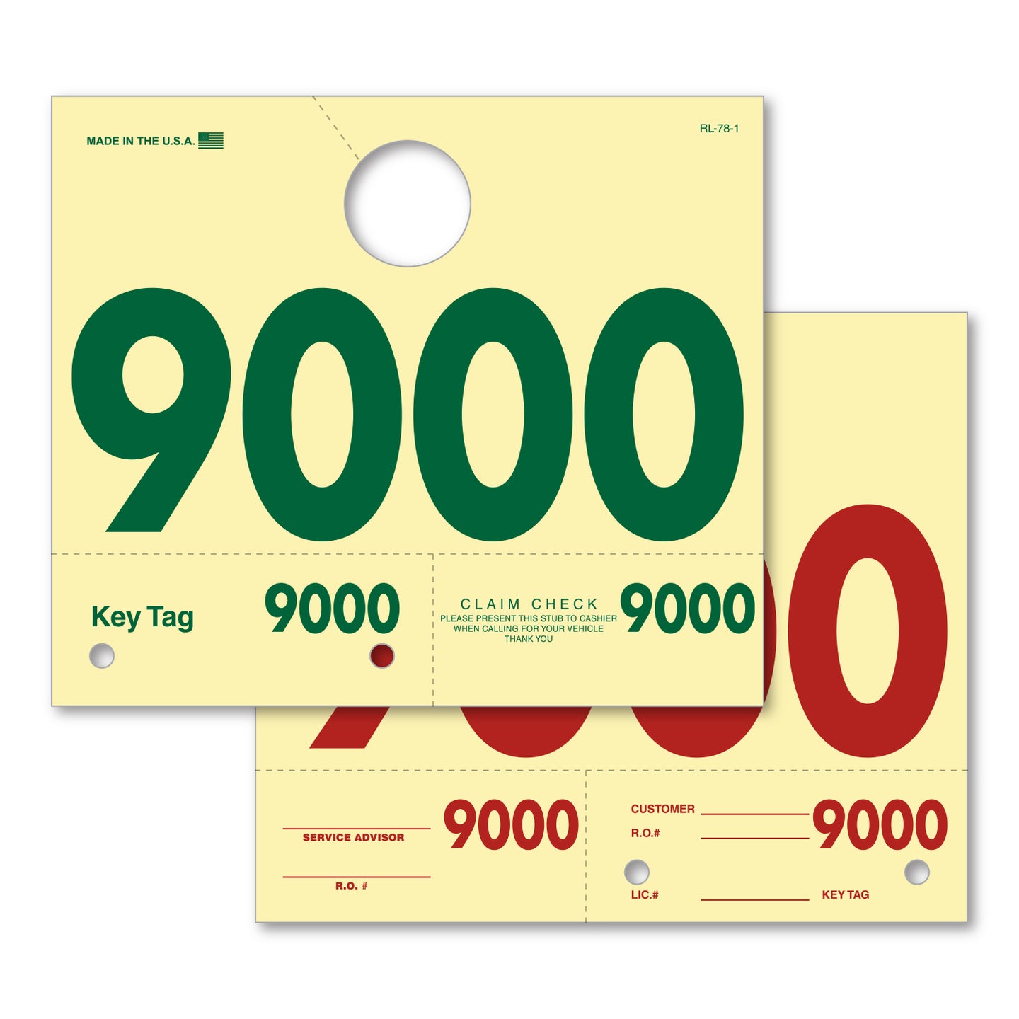 RL-78 3 & 4 Digit Service Dispatch Numbers (000-9999)