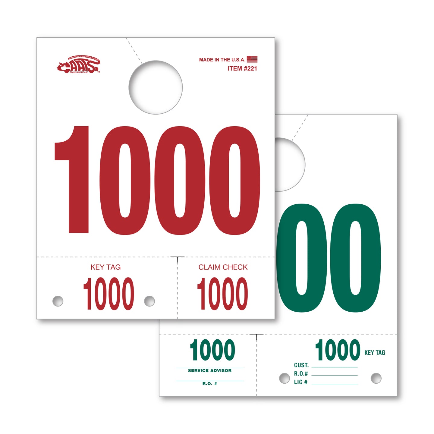 White Service Dispatch Numbers (000-9999)
