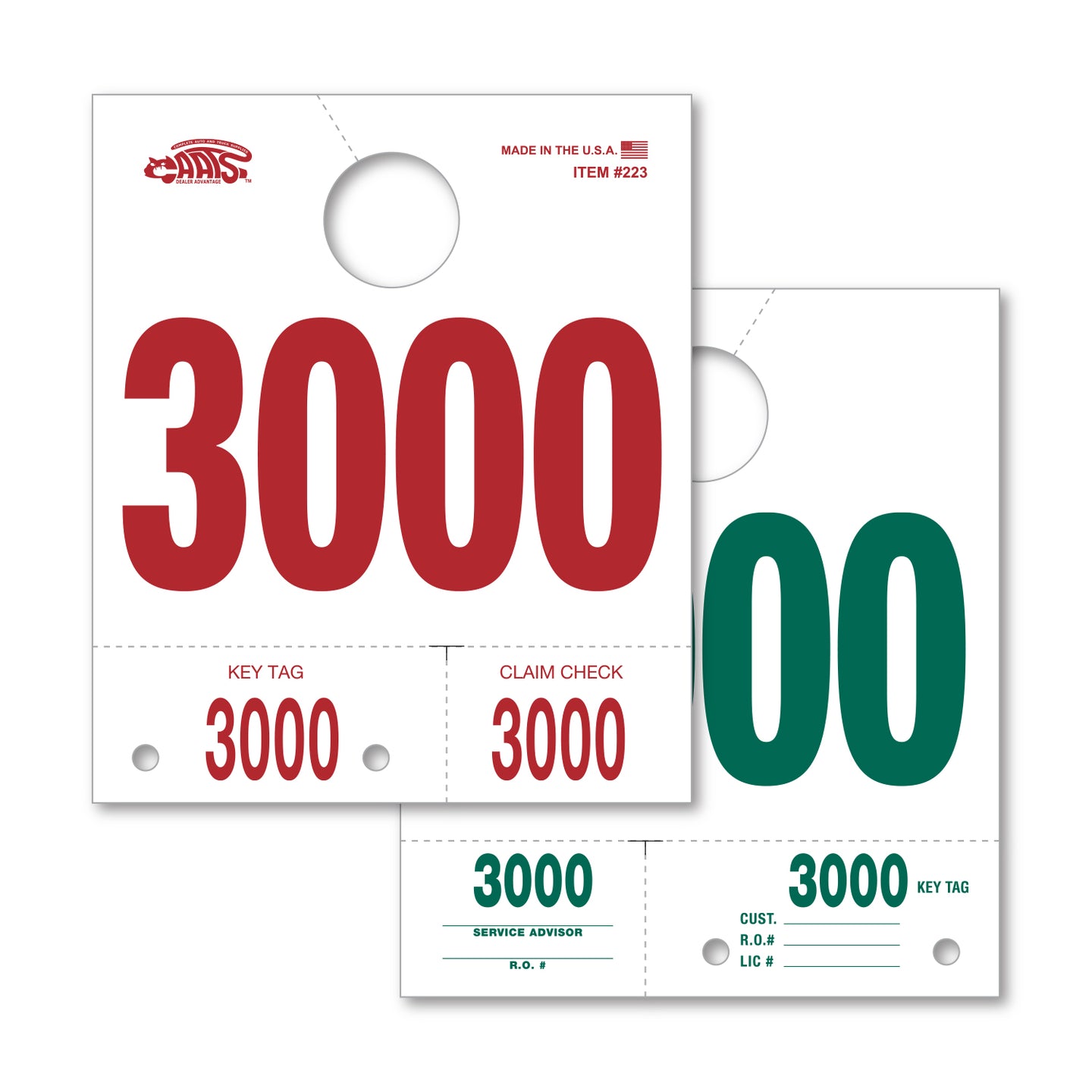 White Service Dispatch Numbers (000-9999)