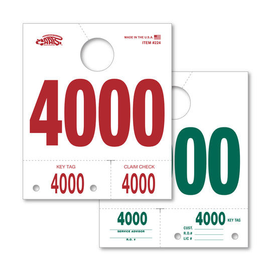 White Service Dispatch Numbers (000-9999)