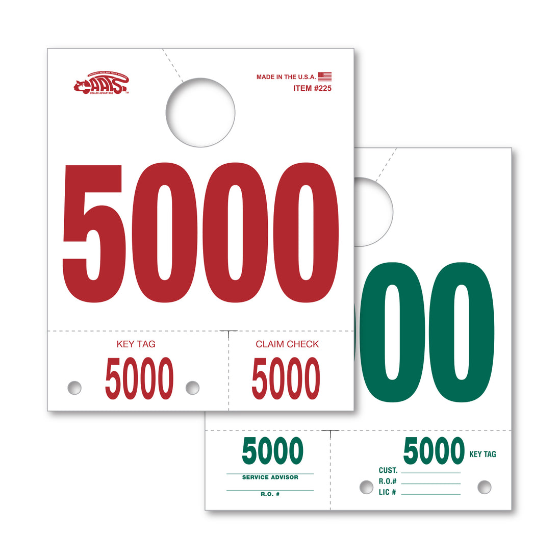 White Service Dispatch Numbers (000-9999)