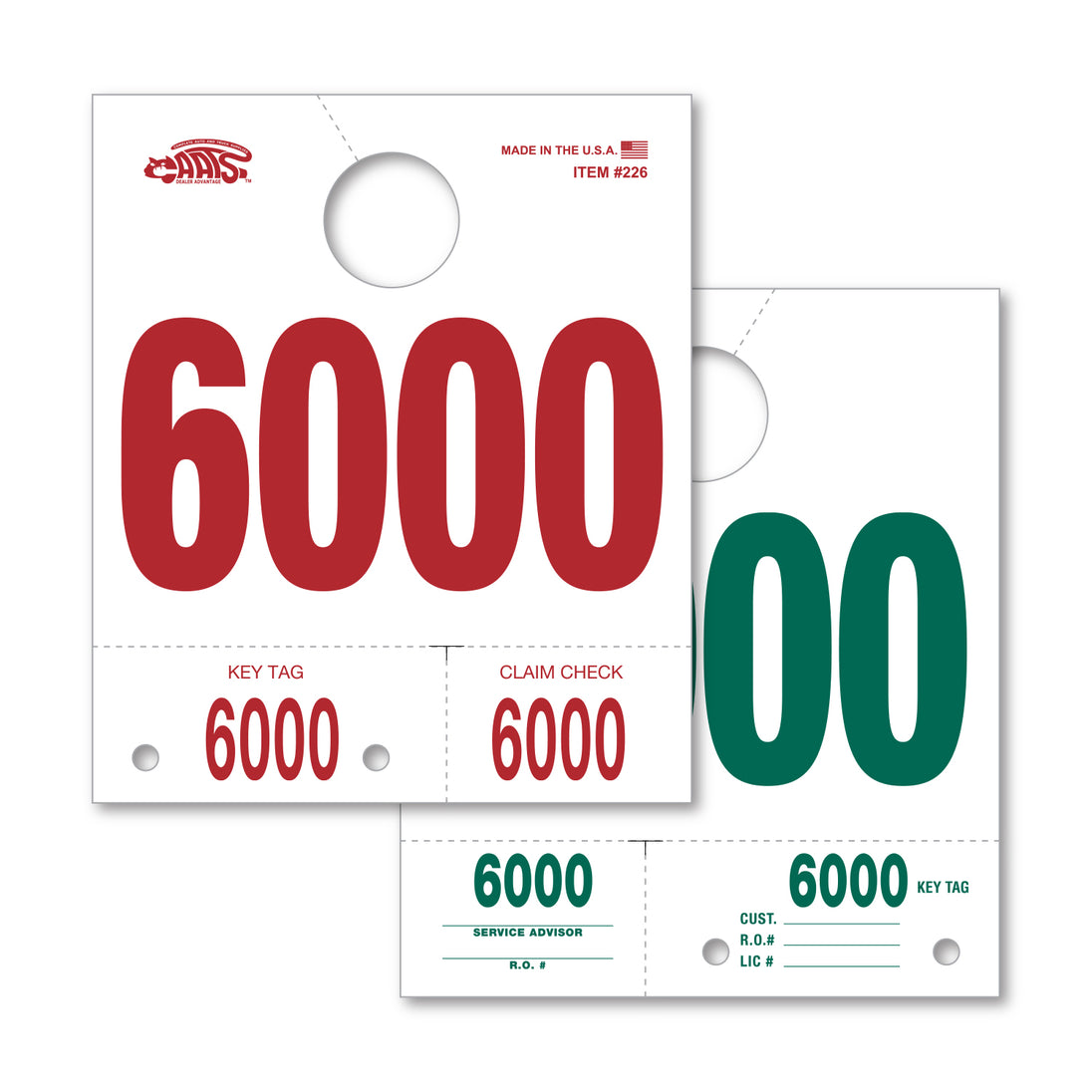White Service Dispatch Numbers (000-9999)