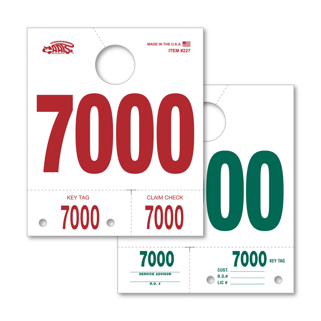 White Service Dispatch Numbers (000-9999)