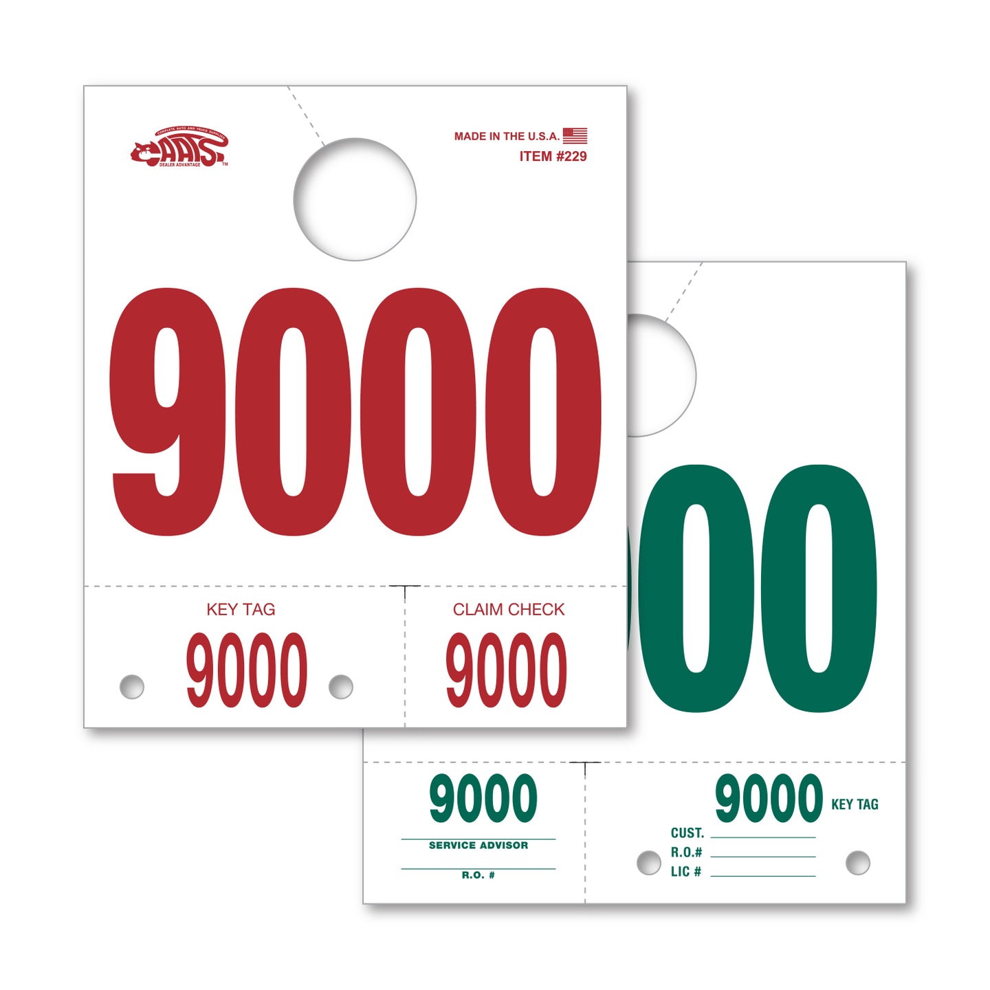 White Service Dispatch Numbers (000-9999)