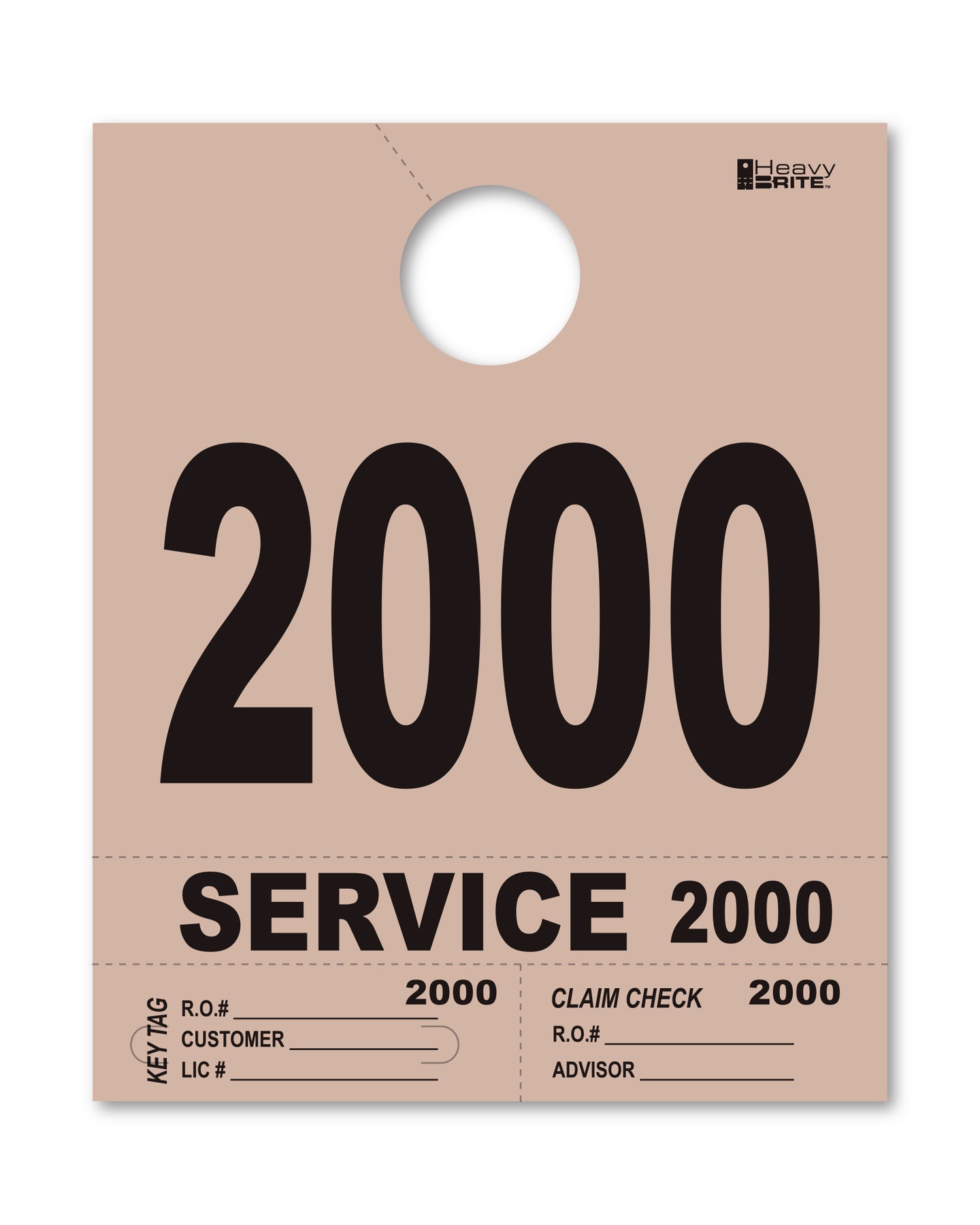 Heavy Brite 4 Part Service Dispatch Numbers