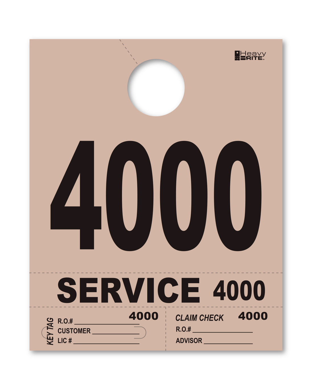 Heavy Brite 4 Part Service Dispatch Numbers
