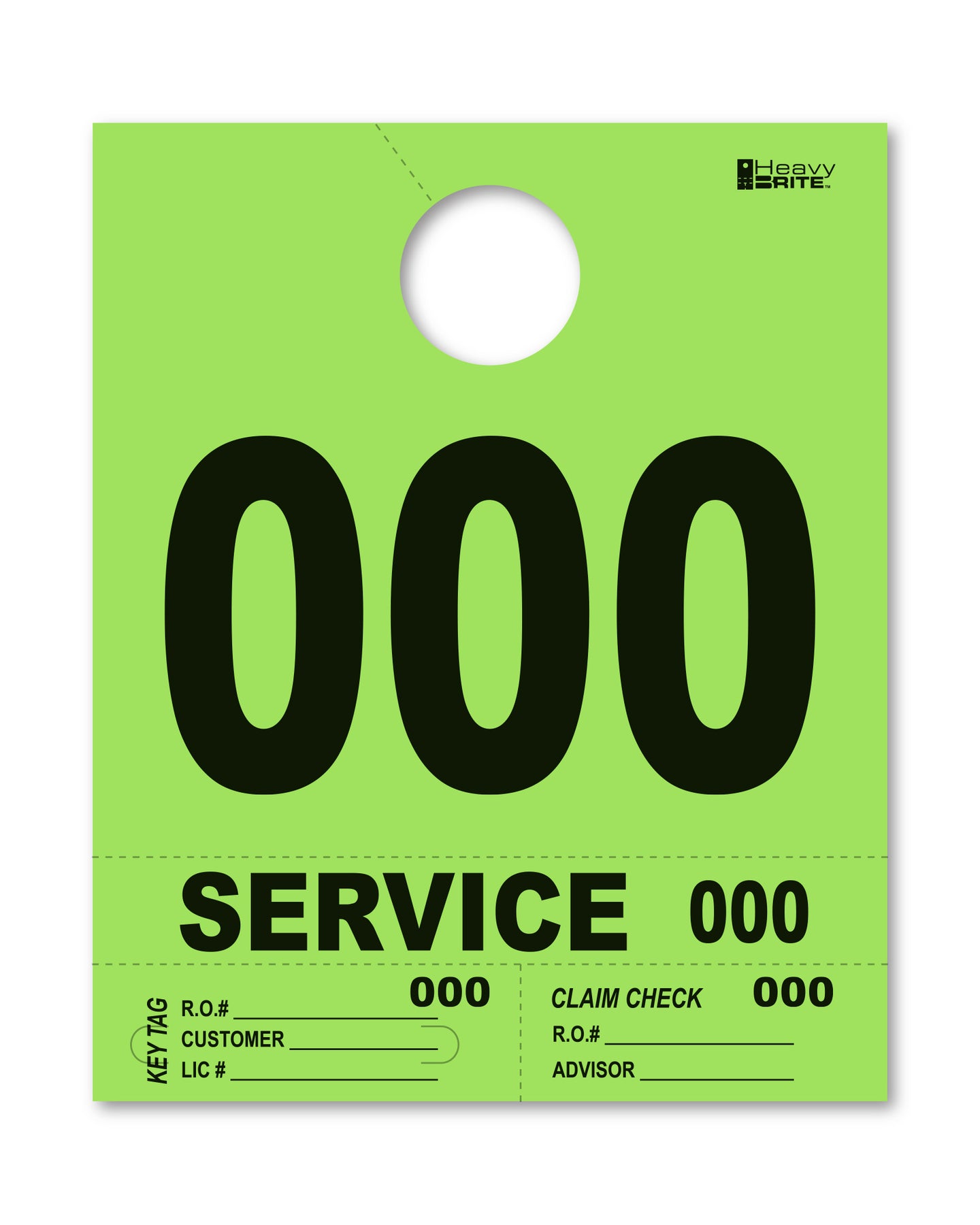 Heavy Brite 4 Part Service Dispatch Numbers