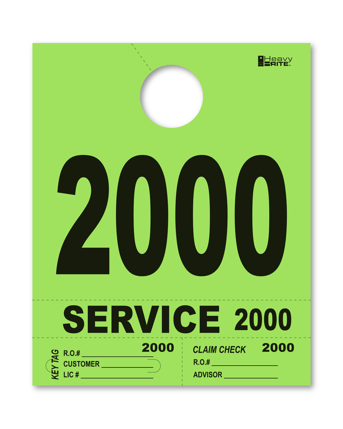 Heavy Brite 4 Part Service Dispatch Numbers