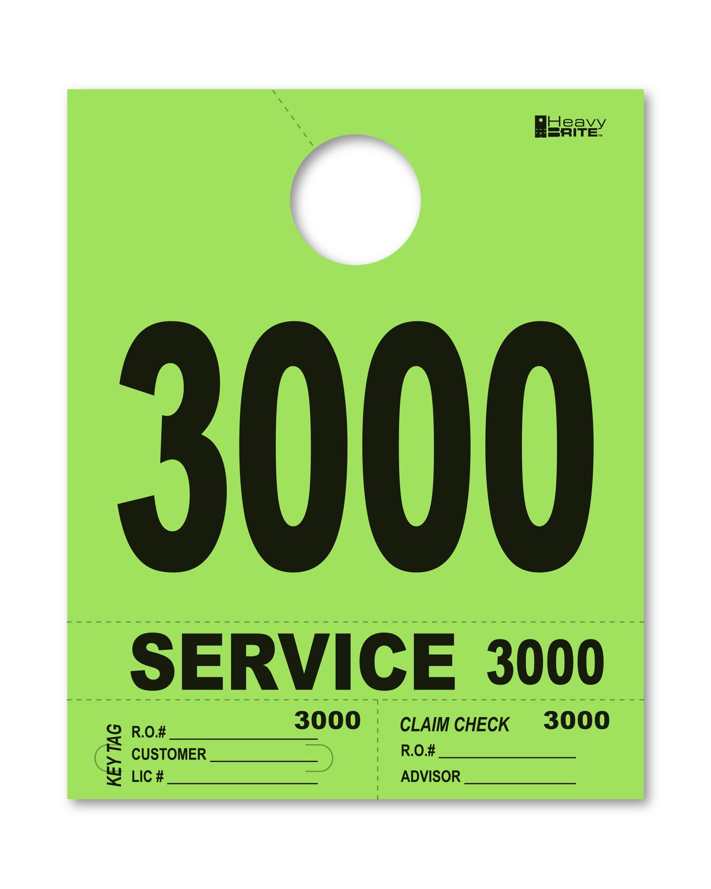 Heavy Brite 4 Part Service Dispatch Numbers