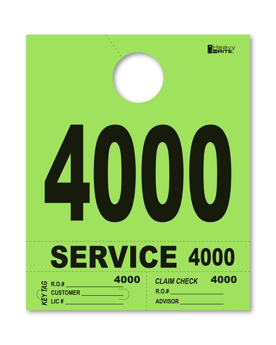 Heavy Brite 4 Part Service Dispatch Numbers