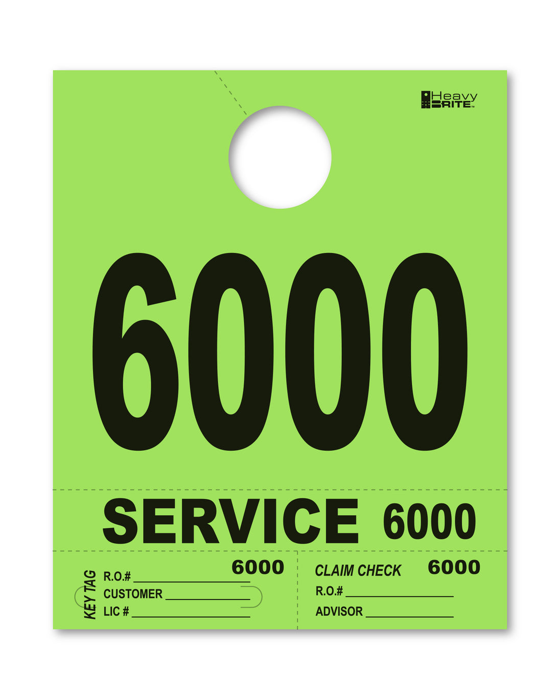 Heavy Brite 4 Part Service Dispatch Numbers