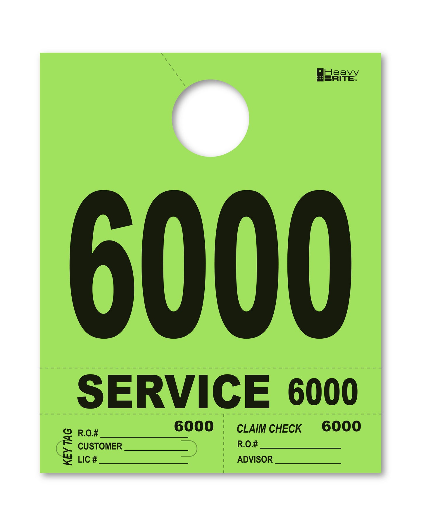 Heavy Brite 4 Part Service Dispatch Numbers