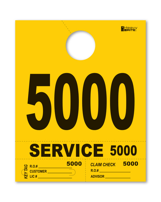 HeavyBrite 4 Part Service Tag Dispatch Numbers
