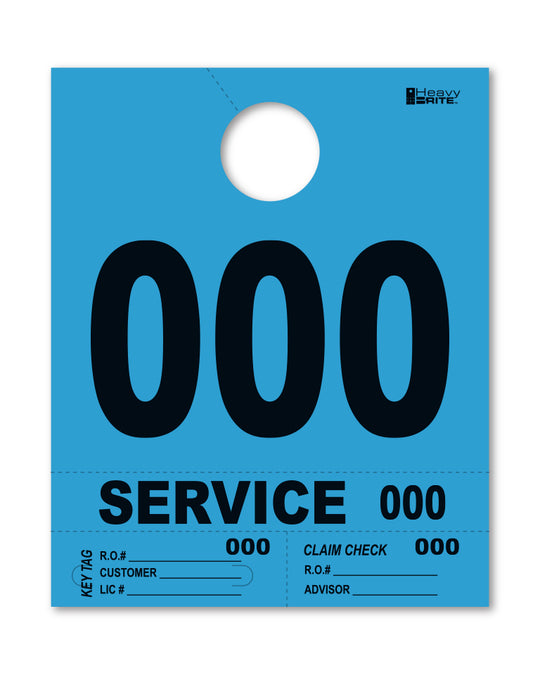 HeavyBrite 4 Part Service Tag Dispatch Numbers