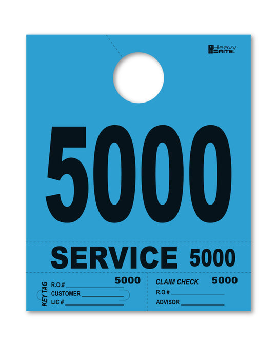 HeavyBrite 4 Part Service Tag Dispatch Numbers