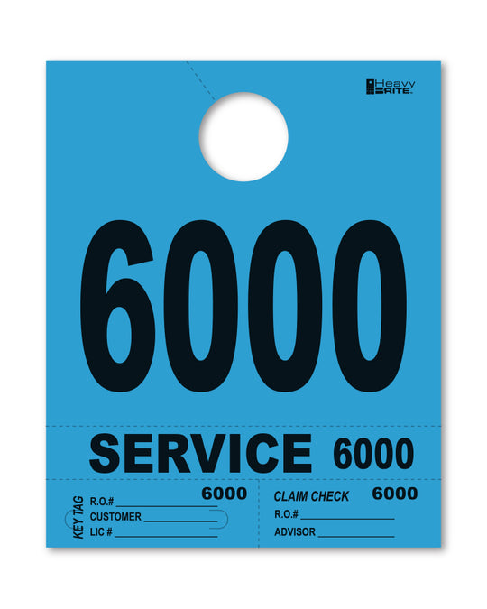 HeavyBrite 4 Part Service Tag Dispatch Numbers