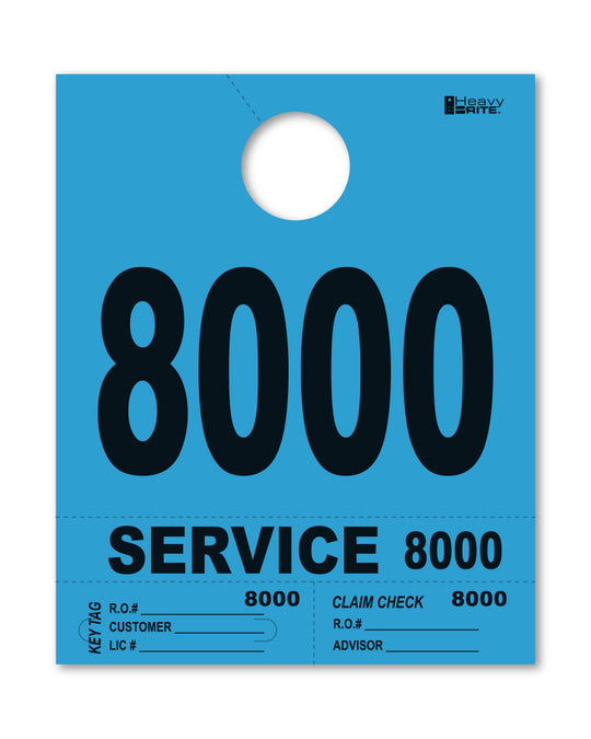 HeavyBrite 4 Part Service Tag Dispatch Numbers