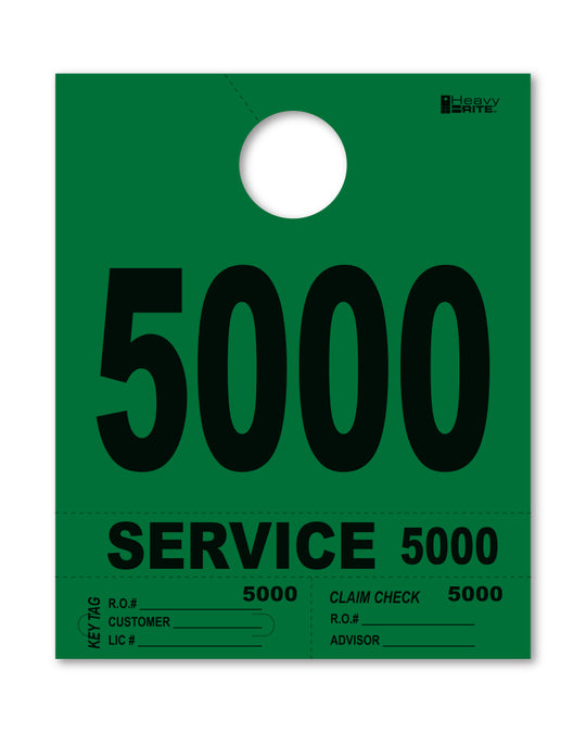 HeavyBrite 4 Part Service Tag Dispatch Numbers