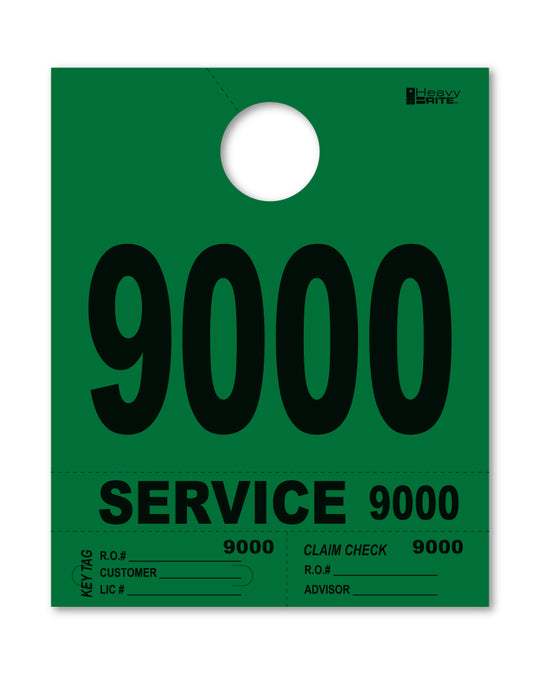 HeavyBrite 4 Part Service Tag Dispatch Numbers