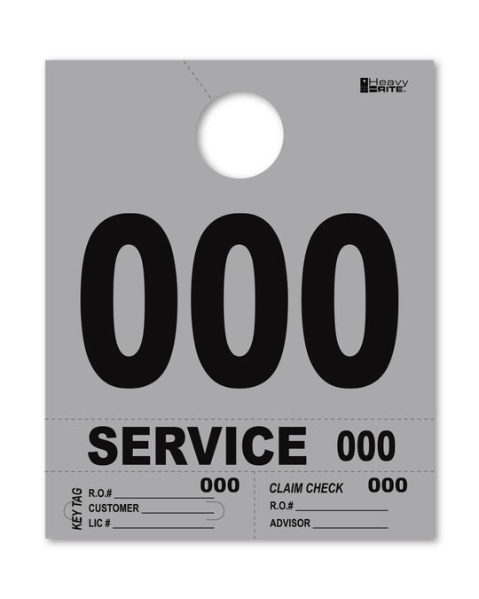 HeavyBrite 4 Part Service Tag Dispatch Numbers