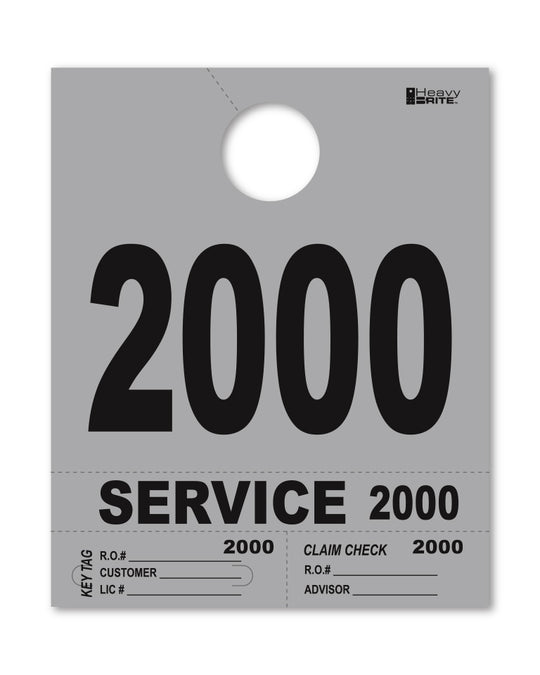 HeavyBrite 4 Part Service Tag Dispatch Numbers
