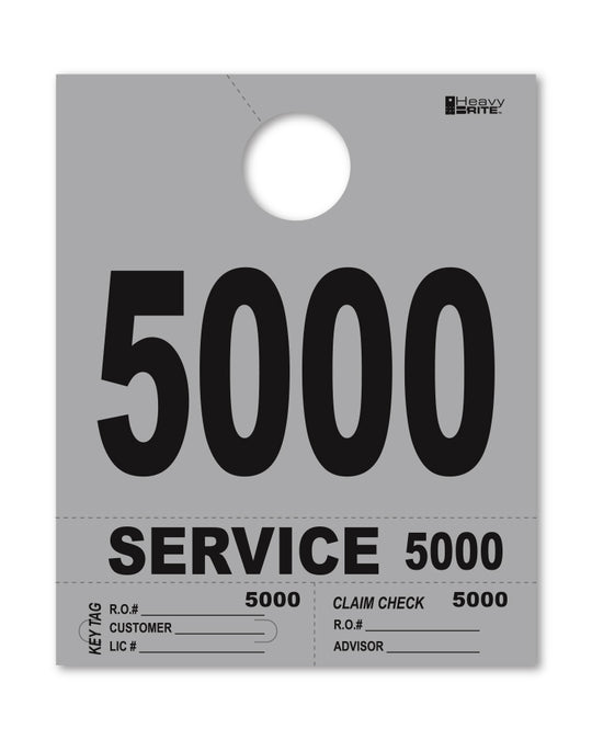 HeavyBrite 4 Part Service Tag Dispatch Numbers