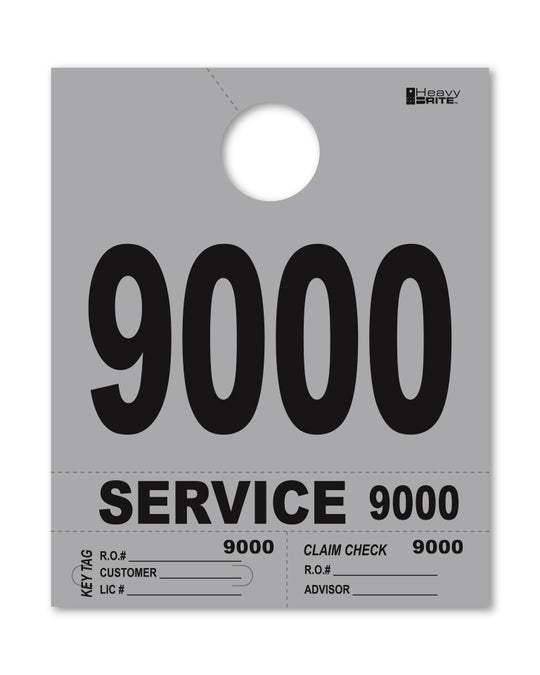 HeavyBrite 4 Part Service Tag Dispatch Numbers