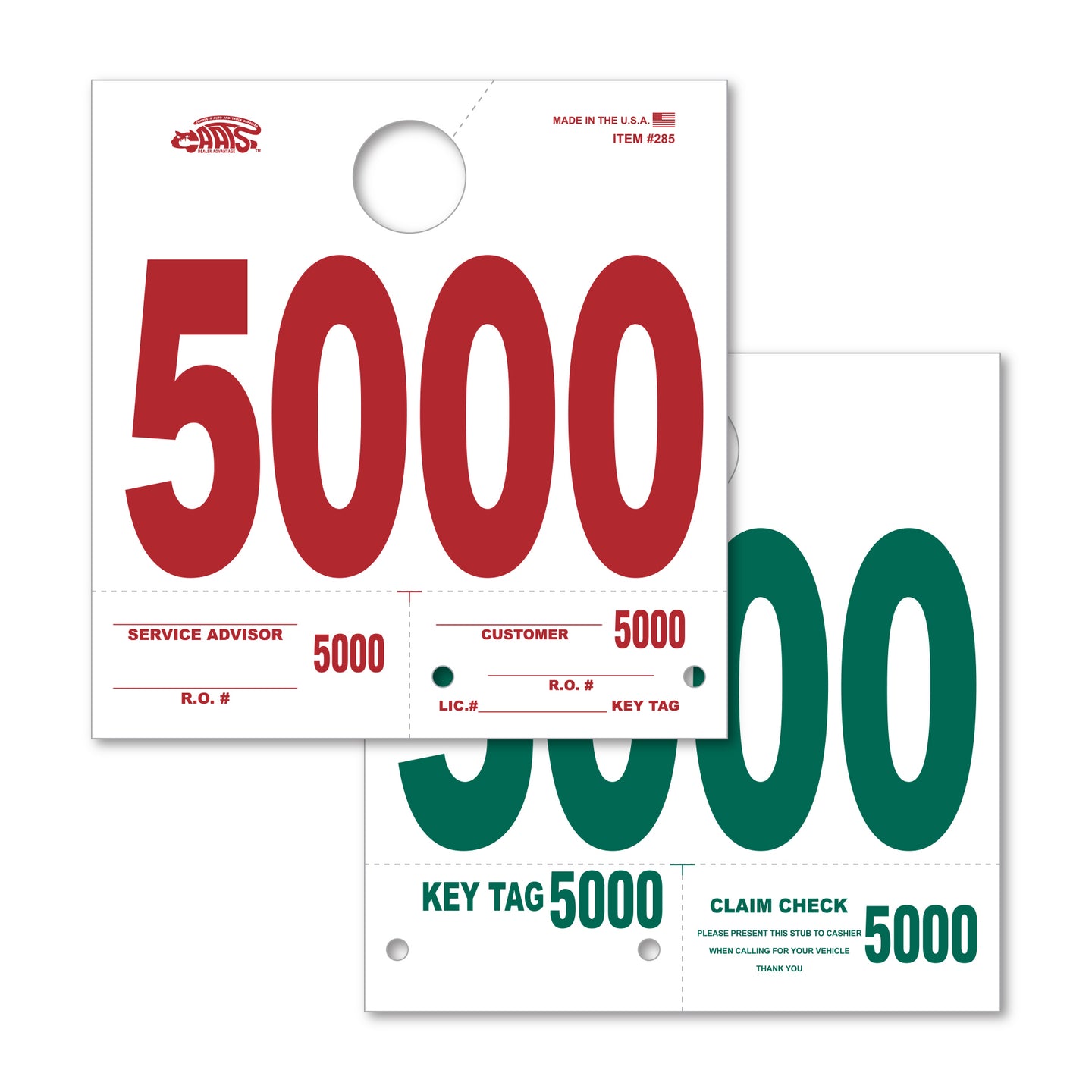 Heavy Stock Side Padded Dispatch Numbers (000-9999)
