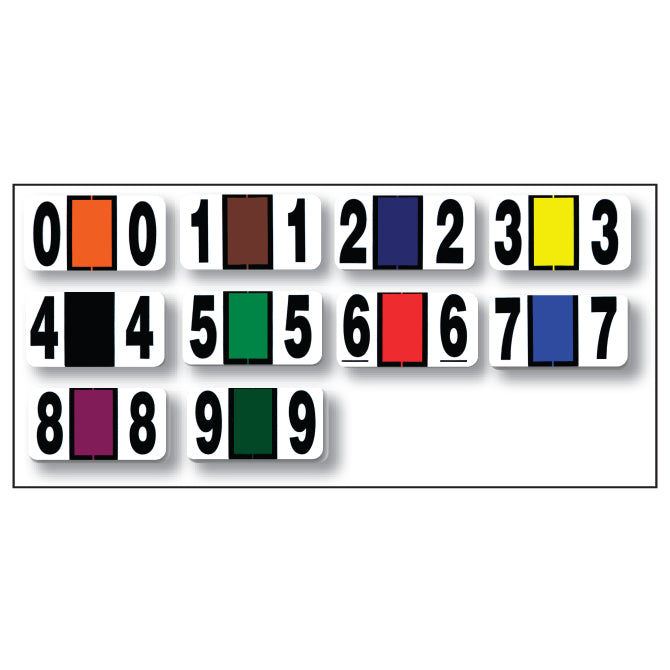 File Right Color-Code Numbers - Full Set (0-9) - Ringbook