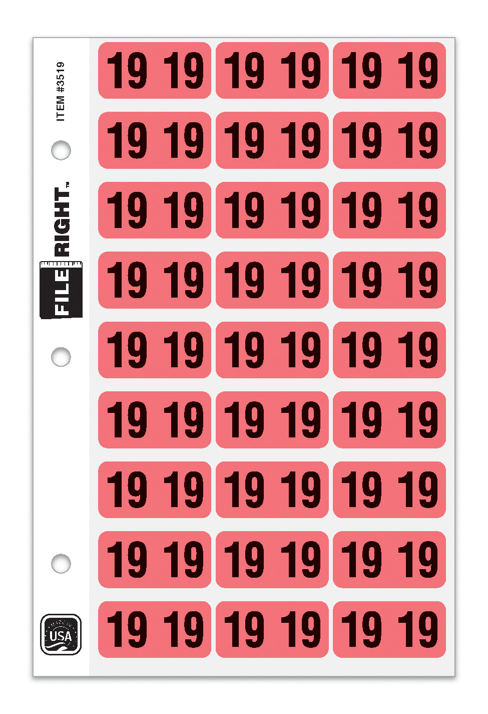 File Right Color-Code Years - Ringbook