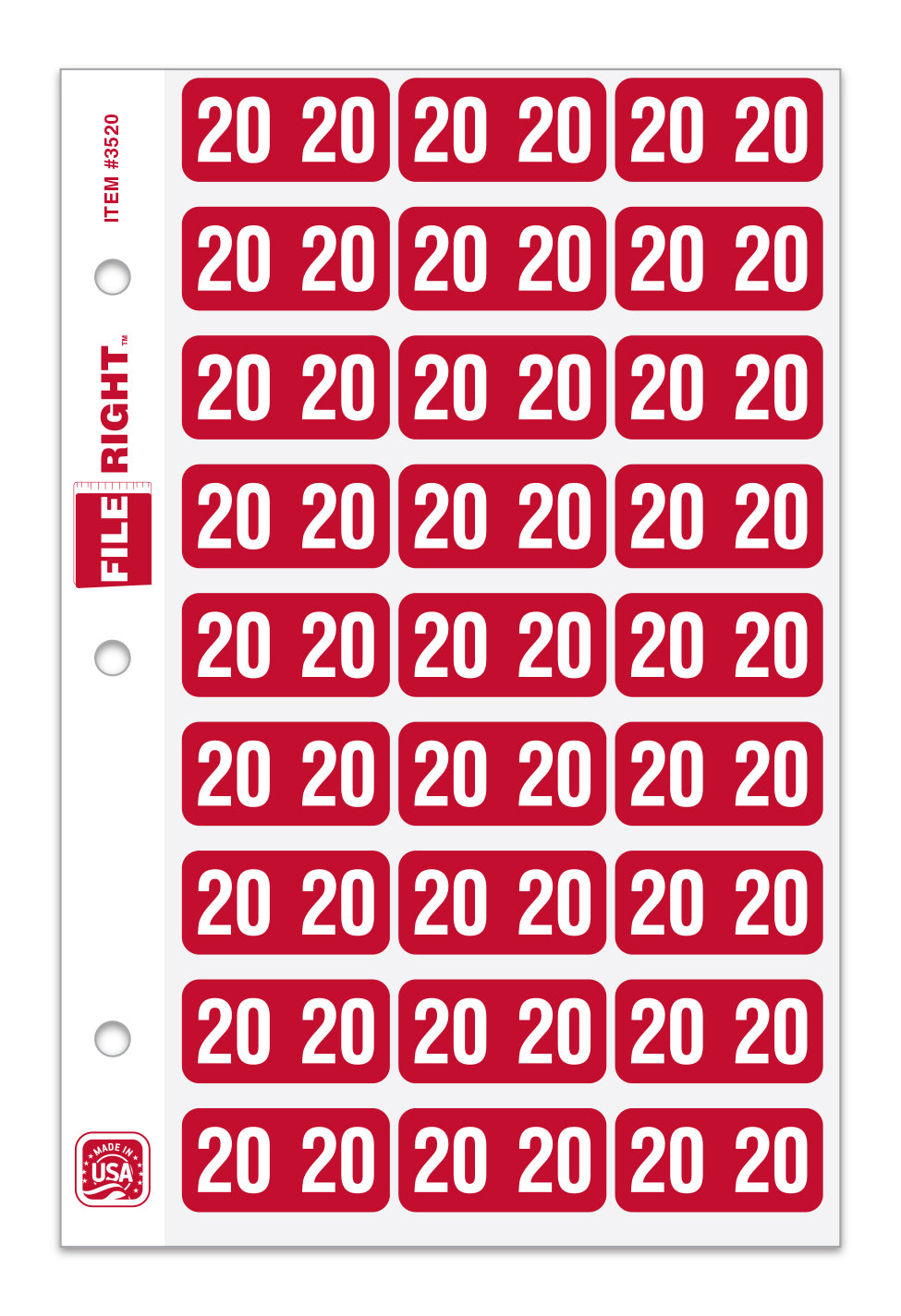 File Right Color-Code Years - Ringbook