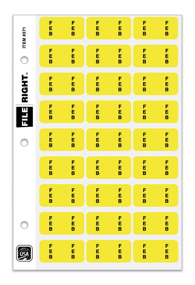 File Right Color-Code Month Labels - Ringbook