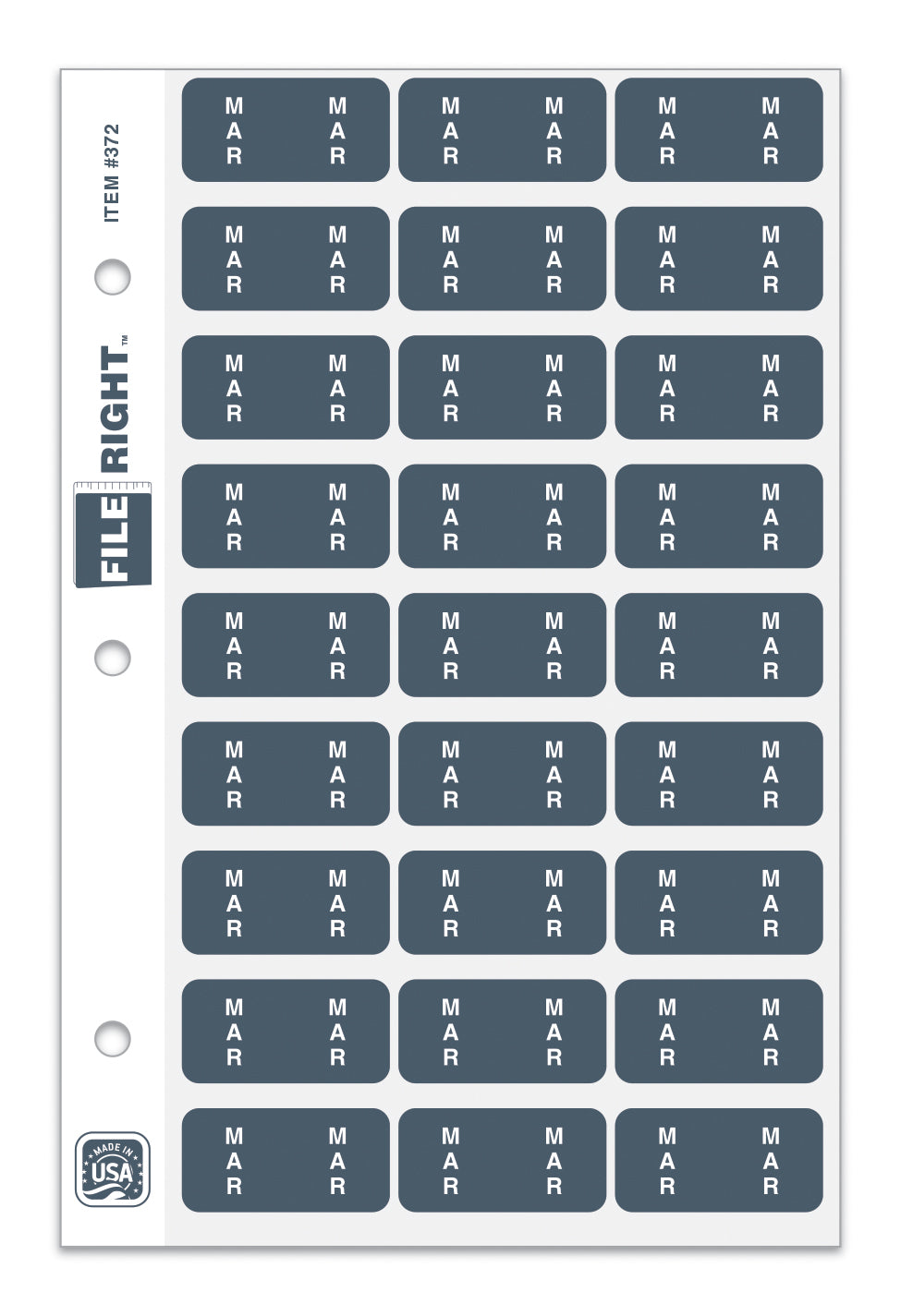 File Right Color-Code Month Labels - Ringbook