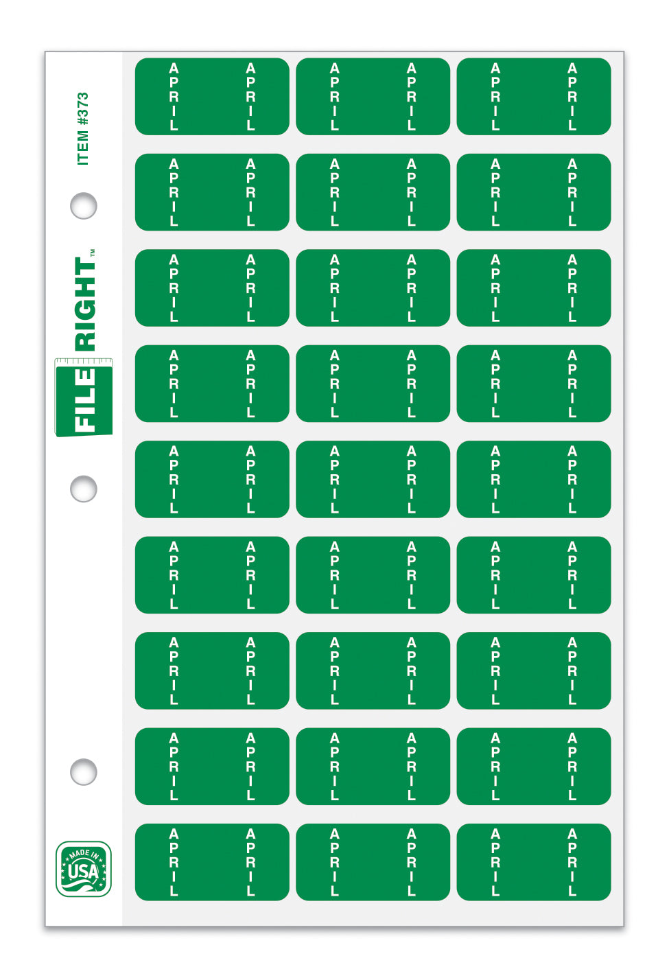 File Right Color-Code Month Labels - Ringbook