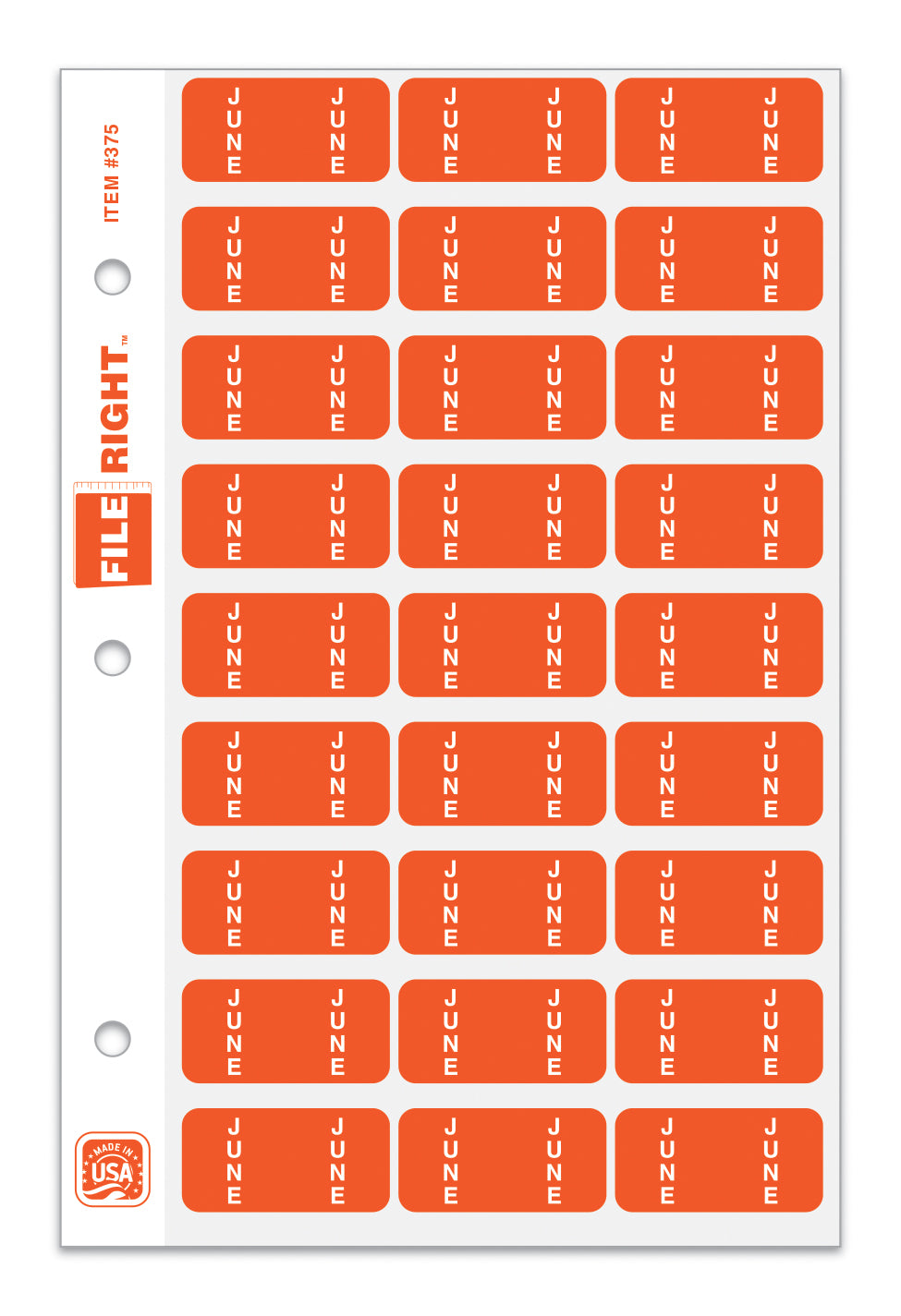File Right Color-Code Month Labels - Ringbook