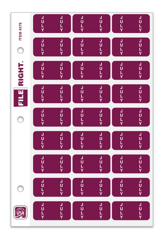 File Right Color-Code Month Labels - Ringbook