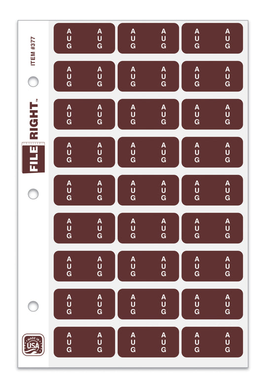 File Right Color-Code Month Labels - Ringbook