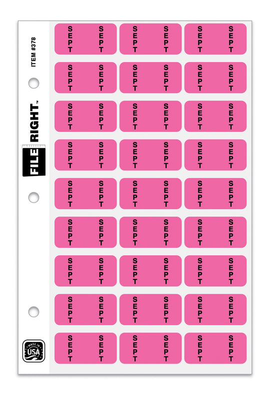 File Right Color-Code Month Labels - Ringbook