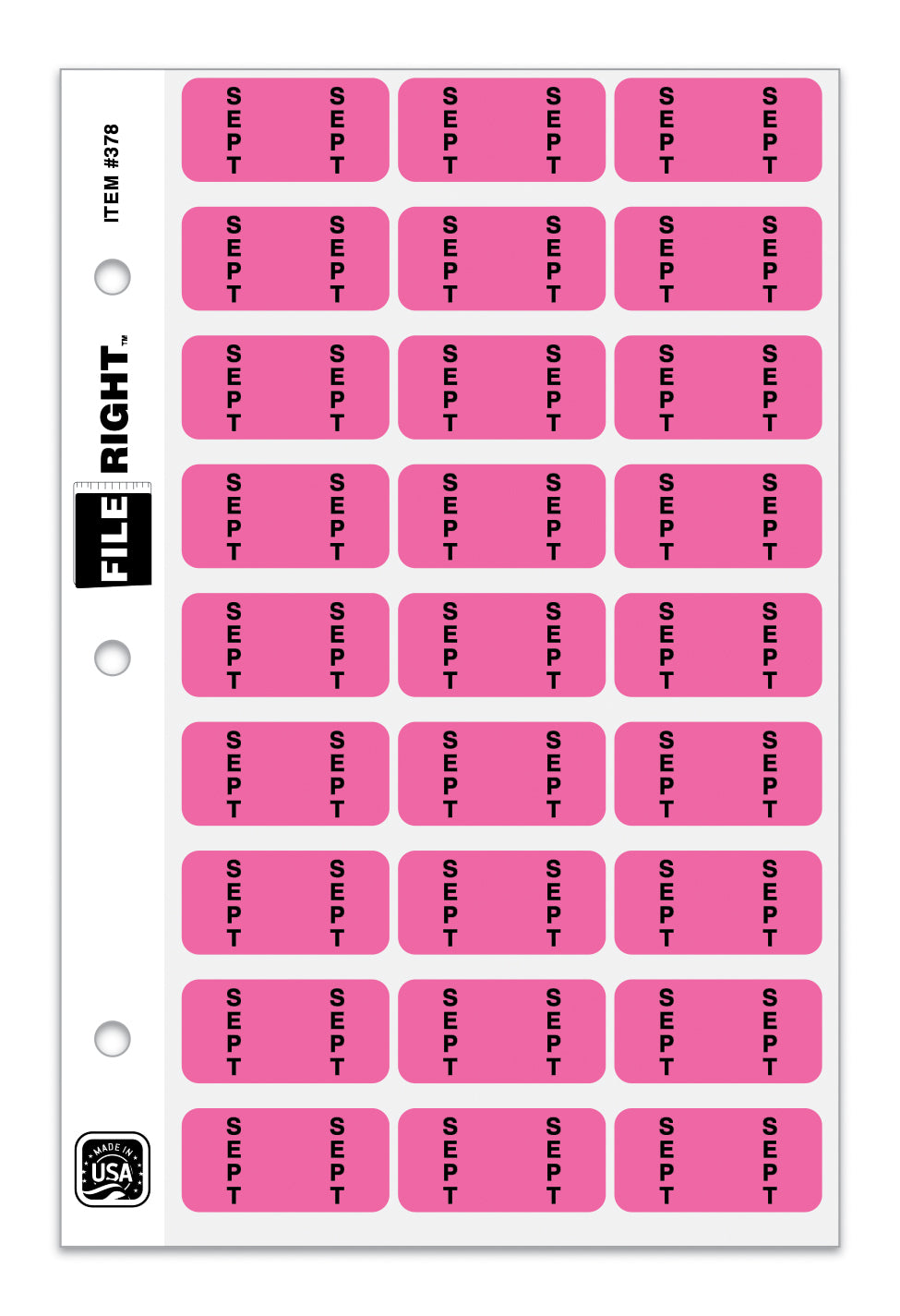 File Right Color-Code Month Labels - Ringbook