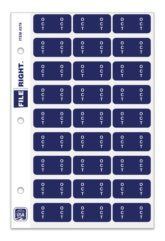 File Right Color-Code Month Labels - Ringbook